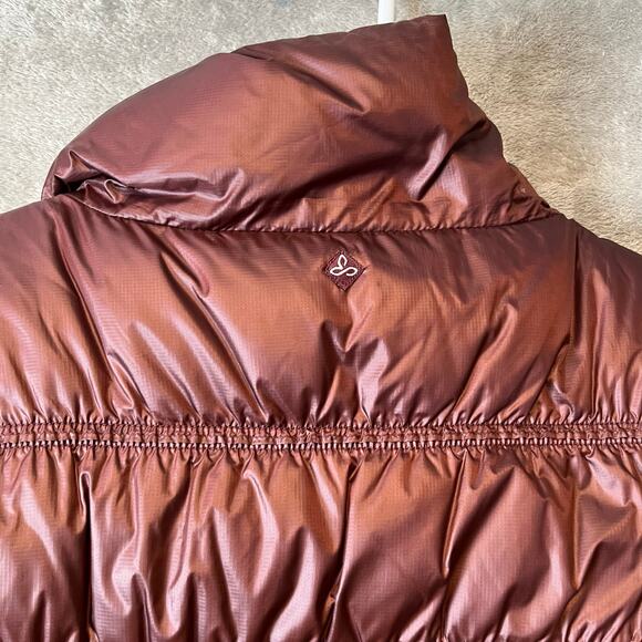 prAna Women's‎ Milly Quilted Puffer Vest Size Small Dark Burgundy Purple - Picture 5 of 8
